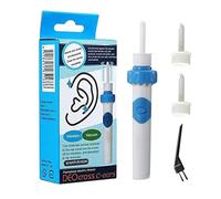 Interactive Ear Cleaner Kit, Electric Earwax Remover, Soft Silicone Tool, Responsive Replaceable Heads Included, Gentle Cleaning Action, Ideal for Home Bathroom Travel Use 0.98x4.92 Inches