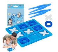 Interactive Educational Board Game - XO Desktop System, Engaging Family Travel Party Activity | Night Entertainment, Adults Kids Learning Tool, Compact Portable Design, Thought Training Aid Pieces