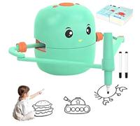 Interactive Educational Drawing Robot for Kids, Enhances Hand-eye Coordination with Voice Interaction, Includes 2 Markers & 100 Cards for Early Learning