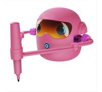 Interactive Educational Drawing Robot for Kids Learning Toy with 100 Word Cards, Voice Interaction, Pink
