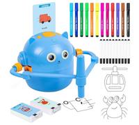 Interactive Educational Drawing Robot For Kids - Montessoris Learning Toy With 100 Word Cards | Intelligent Robot Drawing Painting Toy | Kids Sensory Toys For Prechoolers Kindergarten