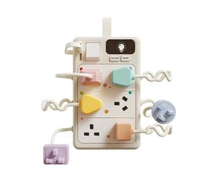 “Interactive Educational Power Strip With Switches And Sockets Learning Puzzle For Kids To Explore Electrical Concepts” (B, 16.5x16.5x3cm)
