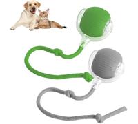 Interactive Electric Automatic Cat Toys Dog Ball, Active Rolling Ball For Dogs, Rechargeable Irregular Moving Toys, Smart Interactive Dog Toys, Rechargeable Electric Pet Toy (Gray+Green)