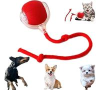 Interactive Electric Automatic Cat Toys Dog Ball, Active Rolling Ball For Dogs, Rechargeable Irregular Moving Toys, Smart Interactive Dog Toys, Rechargeable Electric Pet Toy (Red)