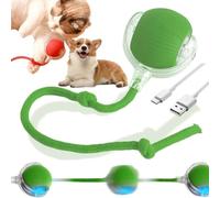 Interactive Electric Automatic Cat Toys Dog Ball, NEW Active Rolling Ball For Dogs, Rechargeable Irregular Moving Toys, Smart Interactive Dog Toys, Rechargeable Electric Pet Toy (Green)