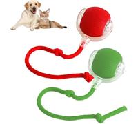 Interactive Electric Automatic Cat Toys Dog Ball, NEW Active Rolling Ball For Dogs, Rechargeable Irregular Moving Toys, Smart Interactive Dog Toys, Rechargeable Electric Pet Toy (Red+Green)