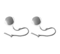 Interactive Electric Automatic Rolling Moving USB Rechargeable Self Activated Play Stimulation Toy Smart Chase Teaser Ball with Speedy Tail Rope for Bored Adult Indoor Cats and Dogs-2PCS Light Grey