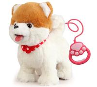 Interactive Electric Barking Dog Toy - Walking Stuffed Puppy 11in Plush Companion Doll with 8 Songs for Kids’ Bedroom Study Playtime & Emotional Support #E