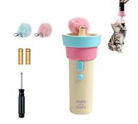 Interactive Electric Cat Toy Wand for Bored Indoor Cats, Handheld Cats String Launcher for Exercise & Enrichment, Whisper Quiet Kitten Toys for Multi-Cat Households, (Bule)