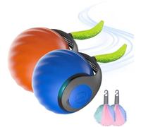 Interactive Electric Rolling Ball with Teasing Tail, Starkball 3.0 Cat Toy, 2025 New Imitation Mouse Smart Self Rolling Cat Ball Toys for Cats Lover (Blue+Orang)