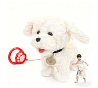 Interactive Electronic Plush Toy Dog, Walking Tail-wagging, Touch-sensitive/tongue-licking/singing, Irthday Gift for Boys and Girls Teddy
