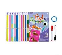 Interactive Erasable Cards for Children Find Differences Game for Enhancing Critical Thinking (Difficulty 1)