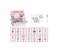 Interactive Face Puzzle, Skill Building Toy, Writing Area for Creative Practice, Sturdy Paperboard Construction, Educational Learning Game, Portable Activity Kit for Car Airplane and Home Play