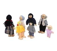 Interactive Family Doll Pine Miniature People Toy Set for Role -playing Games for Young Children (New puppet 7-piece)