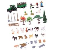 Interactive Farm Building Set 49 Piece Miniature Animal Model for Creative Play and Storytelling Activity Farm Playset