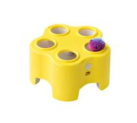 Interactive Feline Toy with Five Randomized Moving, Yellow | Moving Plume and Pieces, Automatic Pauses, 500 MAh Power Source, Up to 2 Hours of Play Per Power
