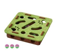 Interactive Felt Maze Box Cat Toy, Puzzle Toys for Indoor Cats & Kittens, Self-Play Fun Exercise Hide Seek Moving Toy, Encourages Hunting Instincts for Bored Adult Cats green