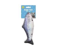 Interactive Fish Cat Toy with Catnip, 23 x 8 x 3 cm, 3 Colours to choose from (Blue)