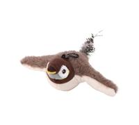 Interactive Flapping Bird Cat Toy - Simulated Sparrow with Chirping Sounds, USB Rechargeable Plush Cat Teaser | Realistic Electric Bird Toy, Smart Trigger Action, Three Flapping Modes, for Cats &Dogs