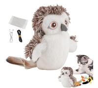 Interactive Flapping Wings Owl Cat Toys - Simulation Snow Owl Bird Cat Toy | USB Charging Catnip Kitten Toys Interactive Pet Games | Realistic Simulation Bird Stuffed Animal for Home Pet Shops