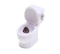 Interactive Flushing Sound Small Toilet for Dollhouses 1/12 Scale Bathroom Set Detailed Simulation Home Decors Accessory Safe Dollhouses Toilet Toy