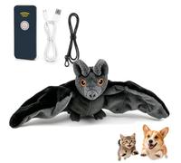 Interactive Flying Bat Dog Toy, Remote Control, Simulation Bat Interactive Cat Toy, Rechargeable Flapping Wings Sparrow Toys, Vivid Chirping, Electric Interactive Cat Toy for Kitten Kitty (Bat,28cm)