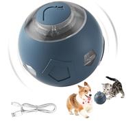 Interactive for Dogs - Intelligent Automatic Cat in Silicone, 52 G for Cats Living in the House | Silent Toy Rechargeable via 4.8 cm USB with LED for Puppy