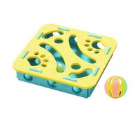 Interactive For Play And Mental Stimulation Chew For And Cats Rubber Flicker Teaser With Funky Design To Encourage Exercise And Bonding (Yellow, 30CM)