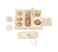 Interactive Foraging Toy Feeding Bowl for Hamsters, Gerbils, Guinea Pigs | Serve Meals in a Multi-Grid Food Dish