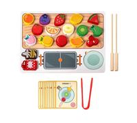 Interactive Fruit Matching Toy - Kitchen Wooden for 3 Years Old, Educational Food | Realistic Simulated Fruit Early Learning Pair, Hands-on Skills Improvement