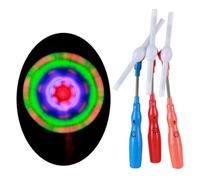 Interactive Game toy 3 Pcs Kids Glow Light Up Windmill Toy Led Hand Fan Kids, Fan with Music, Light Up Swivel Wand Party, 24. 5cm/ 9. 65inch Led (Blue, 33cmX3cm)