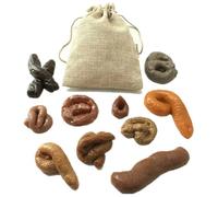 Interactive Game toy This 10 Piece Fool's Day Includes A Poop. It's A Game Prop And Must Have For Joy. It's An Excellent Choice For Party Games And (Brown, 17. 2cm)