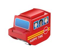 Interactive Game Toy Train 3D Cube Track Train For Kids 4 6 7 8 Vehicle Playsets For Toddlers 3 5 Learning Campus Bus (B, One Size)