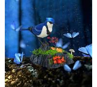 Interactive Game toy Voice Activated Parrot Toy Realistic Talking And Moving Bird With Sound Sensor Perfect For Kids And Pet Lovers Includes Pen Holder (B, 13X17. 5X12. 5CM)