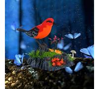 Interactive Game toy Voice Activated Parrot Toy Realistic Talking And Moving Bird With Sound Sensor Perfect For Kids And Pet Lovers Includes Pen Holder (A, 13X17. 5X12. 5CM)