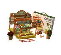 Interactive Gardening Set with LED Grow Lights and Clear Acrylic for Family Activities Educational Plant Growth Enclosure with LED Lighting