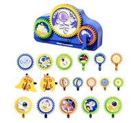 Interactive Gear Toy - Building Blocks Game, STEM Learning with Colorful Pieces, Kids Construction with Rotating Parts, Boys Girls Educational Value, Home Indoor for Creative Play