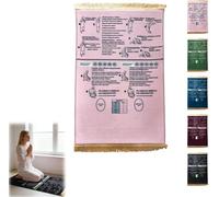 Interactive Guided Muslim Prayer Mat, Salah Learning Janamaz for Kids and Adult Beginners, Foldable & Non-Slip, Islamic Revert Gift (C, 80x120 cm)