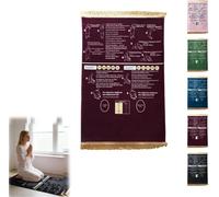 Interactive Guided Muslim Prayer Mat, Salah Learning Janamaz for Kids and Adult Beginners, Foldable & Non-Slip, Islamic Revert Gift (D, 50x90cm)