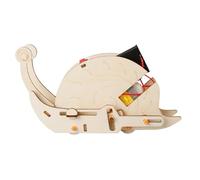 Interactive Hand Craft Funny Electric Snail Model Wooden for Student Group Activities and Family Science Exploration Wooden Craft Physics Tool