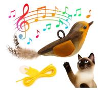 Interactive Hanging Bird Cat Toy with Feather-Like Motion - Perfect for Kittens & Adult Cats for Cat Owners, Window Decoration, Interactive Bird Toys for Indoor Cats, Pet Lovers