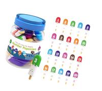 Interactive Ice Cream Alphabets Number Puzzle Learning Toy for Children 3+Plastic Cognitive Development Teaching Tool Alphabets Number Learning Toy