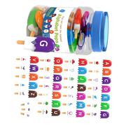 Interactive Ice Cream Alphabets Number Puzzle Learning Toy for Children 3+Plastic Cognitive Development Teaching Tool Montessoris Alphabets Number Learning Toys