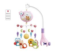 Interactive Infant Mobile Toy Multisensory Music Player Ceiling Projection Auto Rotation Control Early Development Rotating Animal Projection Mobile