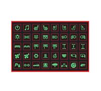 Interactive Interior Car Decal, Luminous Button Stickers, Automotive Console Labels, 40x PVC Glow Adhesive, Easy Apply Markers for Night Driving Safety, Dashboard Visibility Upgrade
