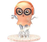 Interactive Jellyfish Toy with Music and Light Effects, 20.2cm Height with Dynamic Rotating Tentacles, Battery-Powered for Educational Play and Sensory Development yellow