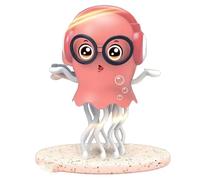 Interactive Jellyfish Toy with Music and Light Effects, 20.2cm Height with Dynamic Rotating Tentacles, Battery-Powered for Educational Play and Sensory Development pink