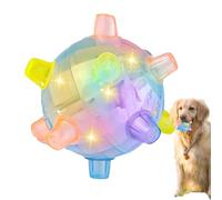 Interactive Jumping Dog Toy Balls, Bouncy Ball for Dogs, Automatic Jumping Activation Ball, Battery Operated, Automatic Bouncing Activation Ball with Light and Music for Dogs