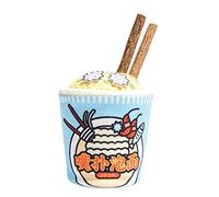 Interactive & Kitten Teething Chew Toy Instant-Noodle Theme Teeth Cleaning Chew Recovery Cone Collar For Indoor