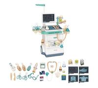 Interactive Learning Educational Toy Set for Kids Doctor Role Play Desk Bundle Enhances Imagination Creativity Skill Development Activity Experience (Mint Green, 115x46. 5x26. 5cm)